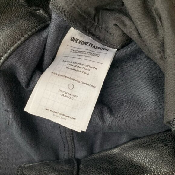 Free People One Teaspoon Apollo Pant Straight Leg Faux leather Black Size XS - Picture 13 of 16